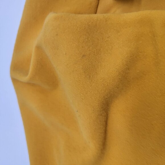 P. LUCA MILANO Women's One Size Sleeveless Velvet Shawl Vest Mustard Yellow - Picture 9 of 10